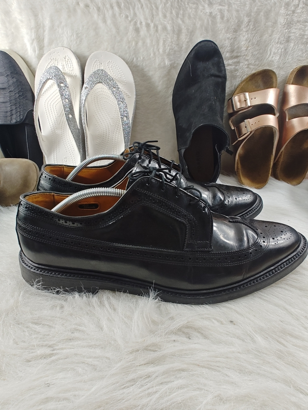 Allen Edmonds MacNeil Black Leather Wingtip Dress Shoes Men’s Size 12 D USA - Picture 5 of 14